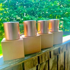 MAARS 14 ounce double wall stainless steel on the go coffee cups. Set of 4